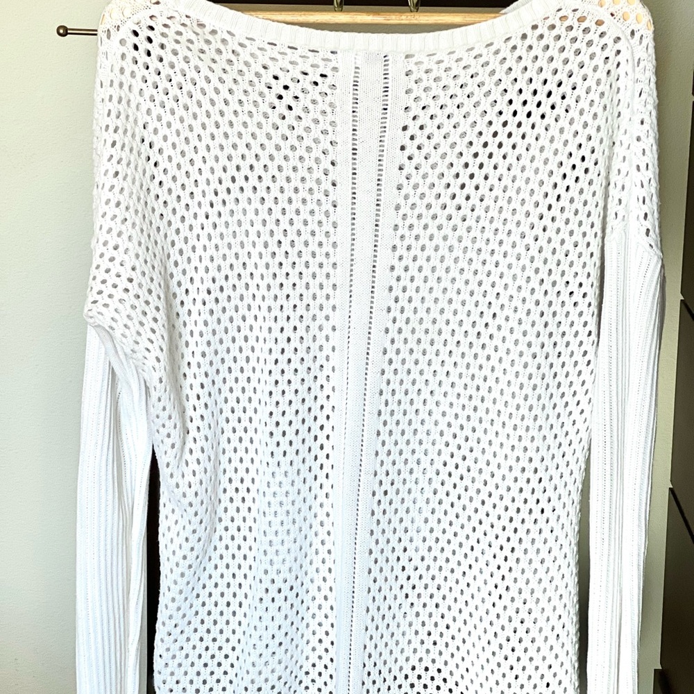 Prana White Knit Sweater View 2